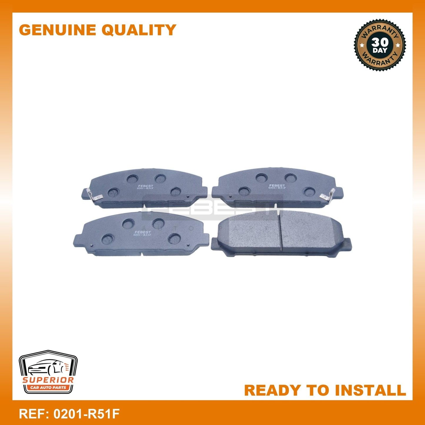 FEBEST 2010-2020 Nissan TITAN Brake Pad Set 0201-R51F