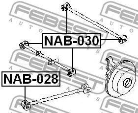 FEBEST 1987-2007 Nissan Sentra Rear Transverse Rod Bushing NAB-030