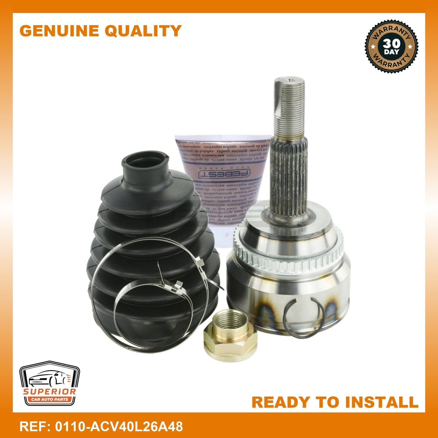 FEBEST 2006-2011 Toyota Camry Outer Cv Joint 0110-ACV40L26A48