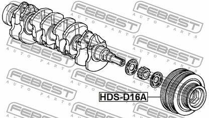 FEBEST 1996-2000 Honda Civic Crankshaft Pulley D16A/ZC HDS-D16A