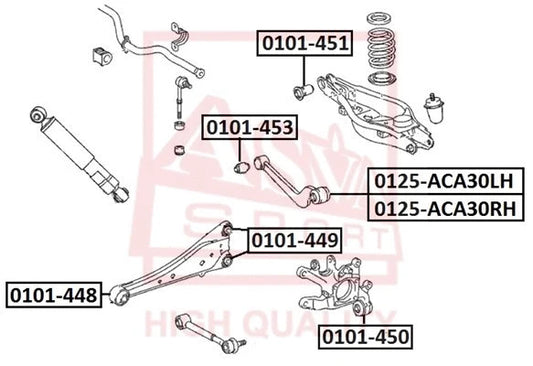 Febest 2006-2007 Toyota RAV4 Right Rear Upper Rod 0125-ACA30RH