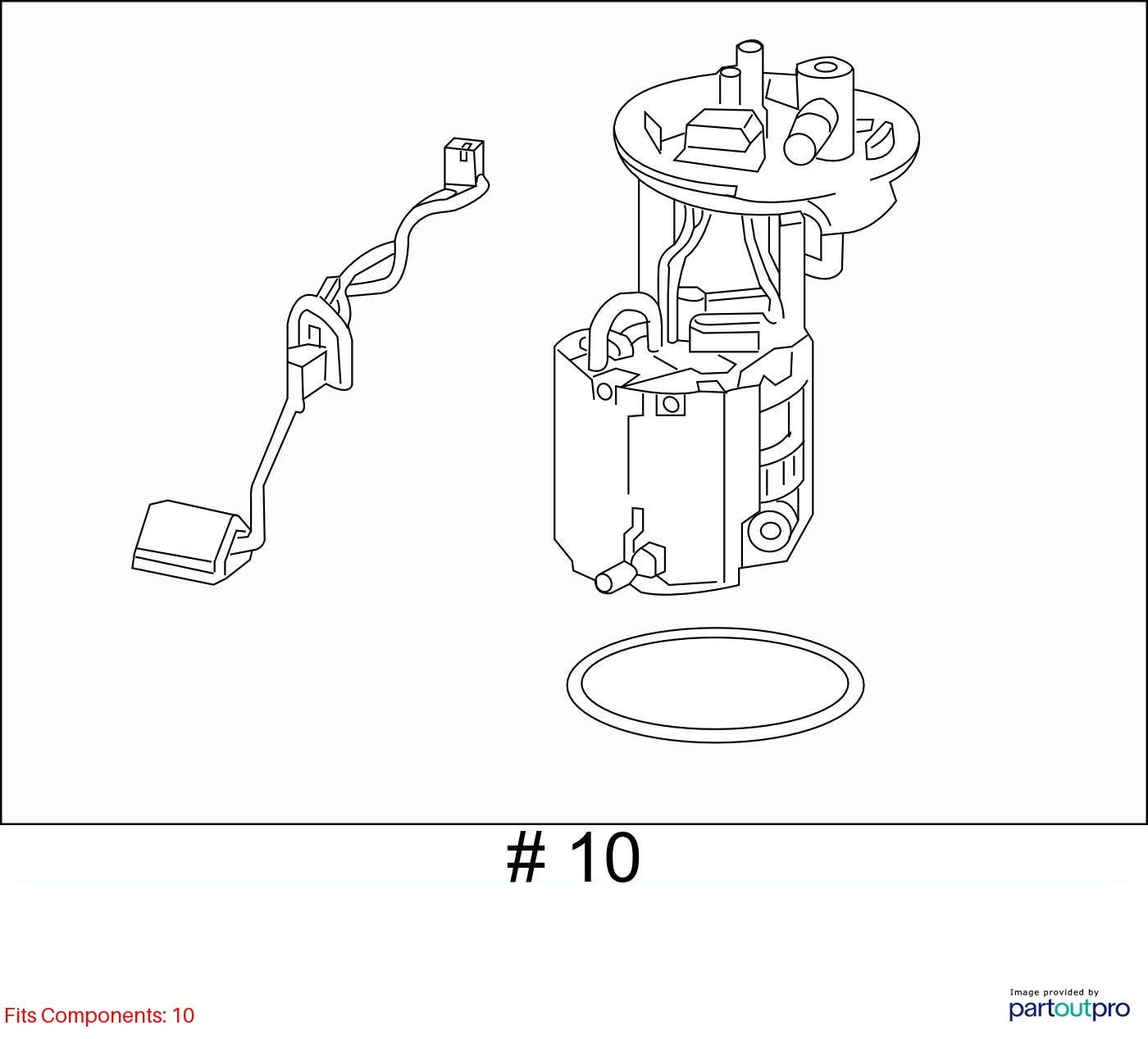 2018 Cadillac CTS Fuel Tank Mounted Pump Module Used OEM 13508816