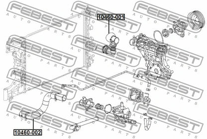 FEBEST 2010-2017 Chevrolet Cruze Radiator Hose 10460-001