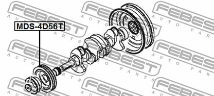 FEBEST 1990-2003 Mitsubishi Montero Belt Pulley Crankshaft MDS-4D56