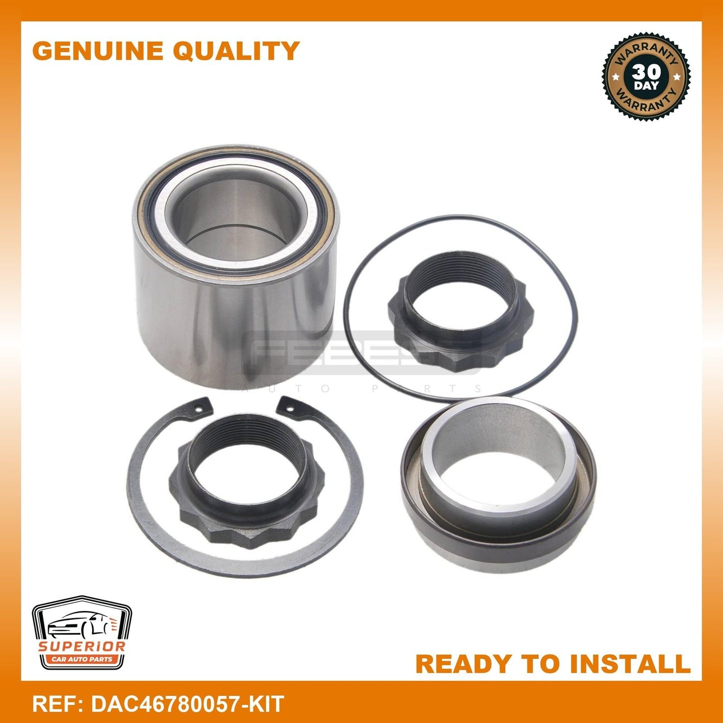 FEBEST 2011-2016 Volkswagen Amarok Rear Wheel Bearing Kit DAC46780057-KIT