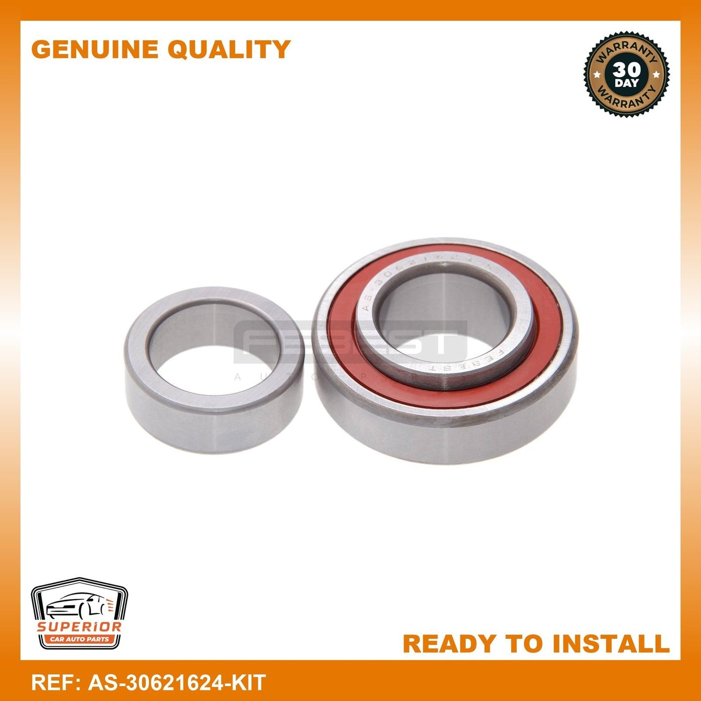 Febest 86-87 Toyota Tercel Rear Axle Shaft Bearing Kit AS-30621624-KIT