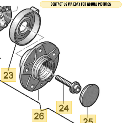2012 Audi A4 Rear Wheel Bearing and Hub Assembly Used OEM 8K0598611