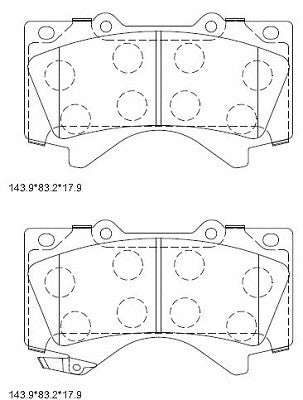 ASIMCO TOYOTA Brake Pad Set, Disc Brake KD2387