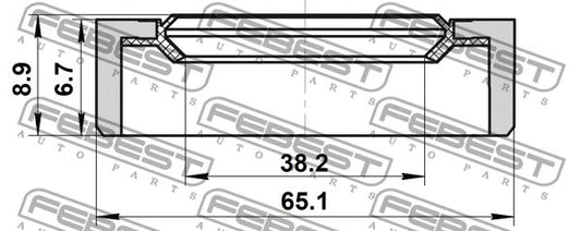 Chevrolet Manual Trans Main Shaft Seal FEBEST 95GCW-40650709R  24230691