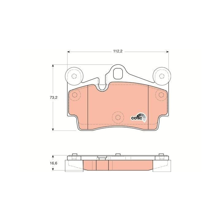 TRW 2007-2015 Audi Q7 Brake Pad Set 7L0698451