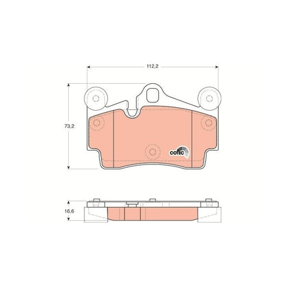 TRW 2007-2015 Audi Q7 Brake Pad Set 7L0698451