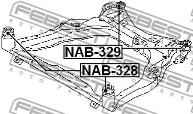 FEBEST NISSAN, INFINITI SUBFRAME FRONT BUSHING - NAB-328