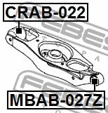 FEBEST MERCEDES BENZ, LANCIA, DODGE, CHRYSLER REAR ARM BUSHING - CRAB-022