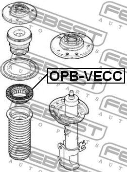 FEBEST 2007-2009 Saturn Astra Front Shock Absorber Bearing OPB-VECC