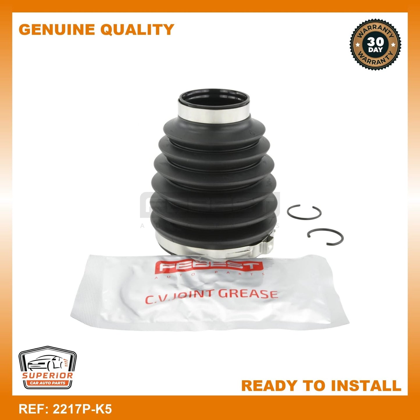 Febest Boot Outer Cv Joint Kit Pvc 2217P-K5