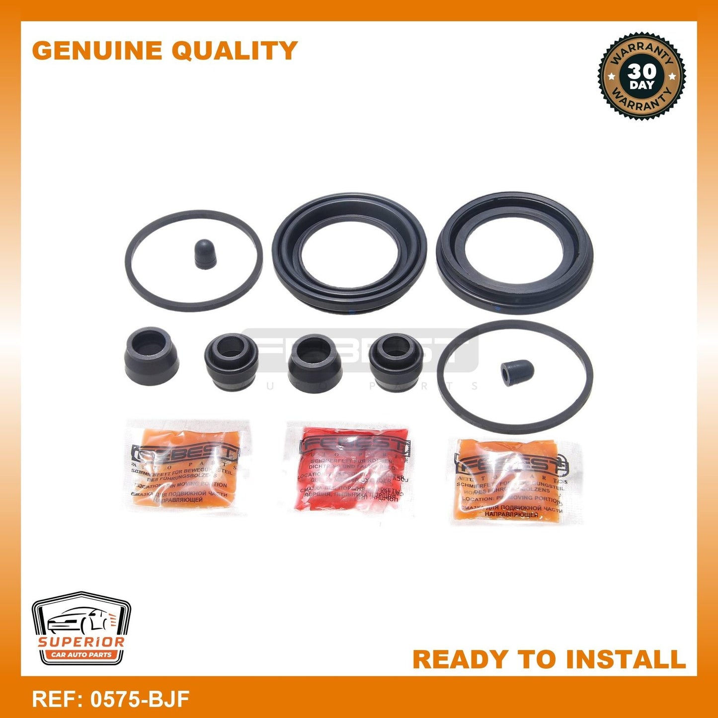 FEBEST 2004-2009 Mazda 3 Front Brake Caliper Repair Kit 0575-BJF