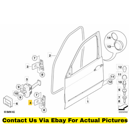 2012 BMW X6 Front Lower Left+Right Door Hinges - Used