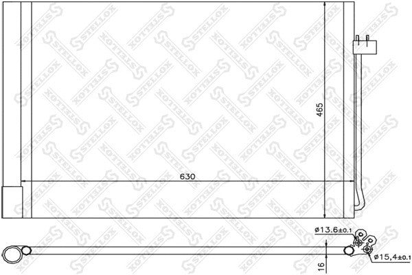 STELLOX 2013-2018 BMW X5 AC Condenser 6.972.553