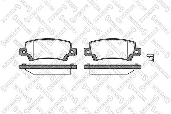 STELLOX 2001-2007 Toyota Corolla Rear Brake Pads 04466-YZZD9