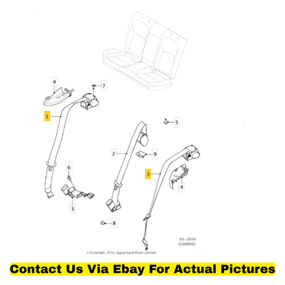 2018 Jaguar F-Pace LH & RH Seatbelts Used OEM T4A11103PVJ