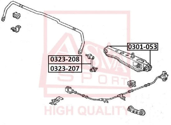 FEBEST 1997-2001 Honda CR-V Rear Right Stabilizer Link 0323-208