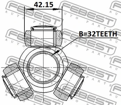 FEBEST 2013-2018 Honda Accord Tripod Joint 0116-ASV50