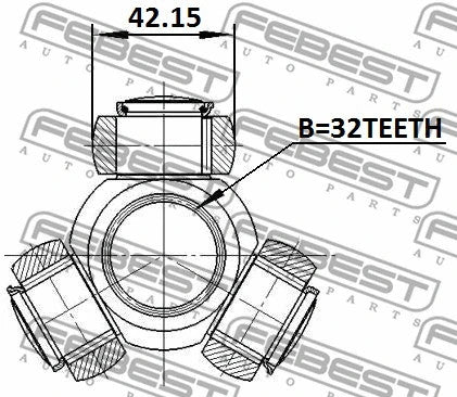FEBEST 2013-2018 Honda Accord Tripod Joint 0116-ASV50