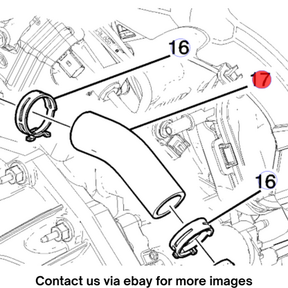 2018 Cadillac CTS Radiator Inlet Hose Used OEM 12659311