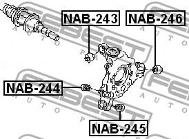 FEBEST 2003-2013 INFINITI EX35 Rear Knuckle Bushing NAB-246