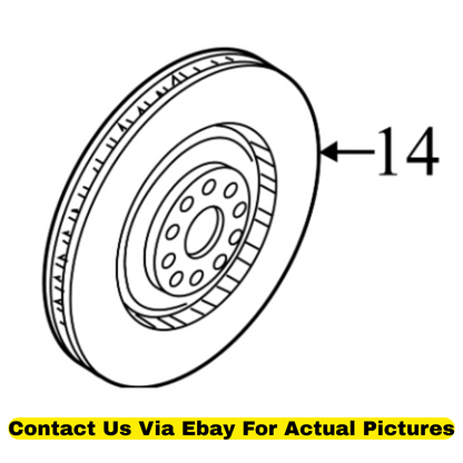 2012 Audi A8 Quattro Front Disc Brake Rotor Used OEM 4H0615301AN