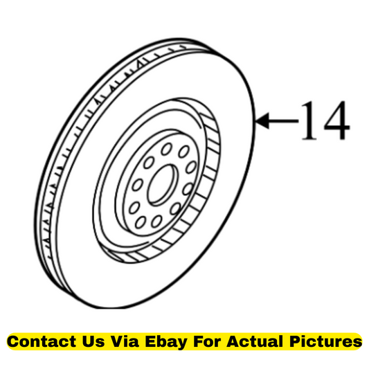 2012 Audi A8 Quattro Front Disc Brake Rotor Used OEM 4H0615301AN