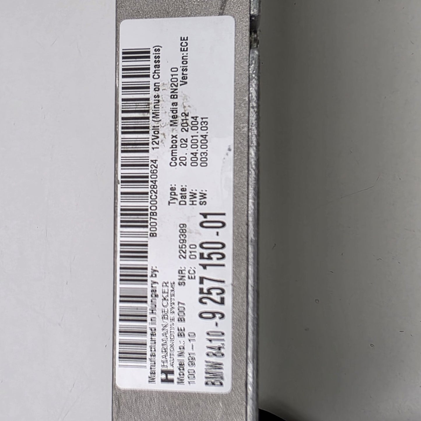 2010-2016 BMW 5 Bluetooth Control Unit 925715001