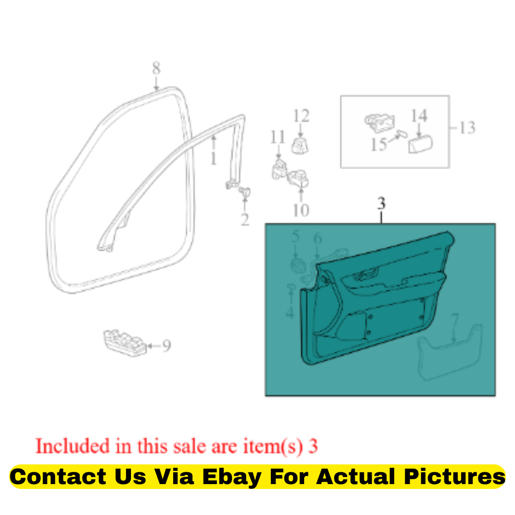 2002 Lexus LS430 Front Right Inner Door Trim Panel Used OEM 6761050370A4