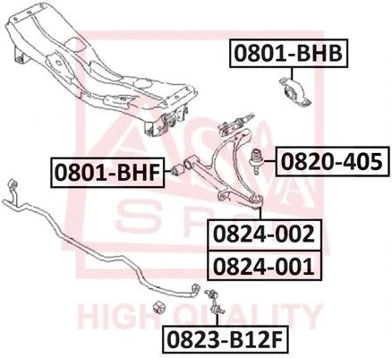 Febest 1998-2002 Subaru Forester Front Stabilizer Link 0823-B12F