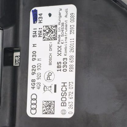 2012-2018 Audi A7 Speedometer Instrument Cluster 4G8920930M