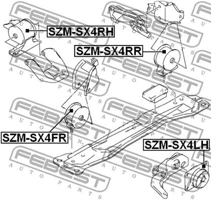FEBEST 2007-2013 Suzuki SX4 Right Engine Mount (Hydro) SZM-SX4RH