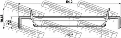 FEBEST 2006-2014 Suzuki Grand Vitara Drive Shaft Oil Seal 95HBY-40540711R