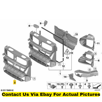 2012 BMW X6 Radiator Air Duct Used OEM 51647192758