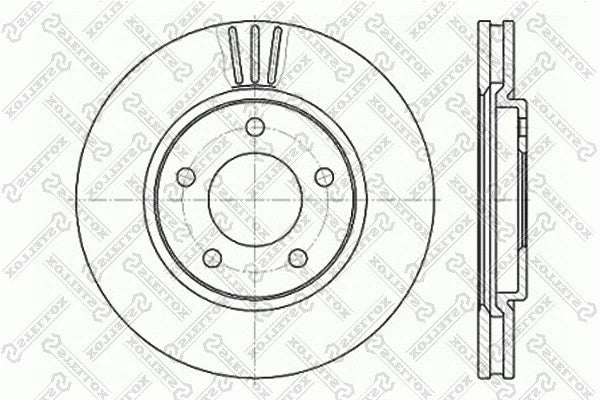 STELLOX 2001-2008 Chrysler Voyager Brake Disc 04721820AA
