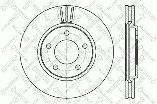 STELLOX 2001-2008 Chrysler Voyager Brake Disc 04721820AA