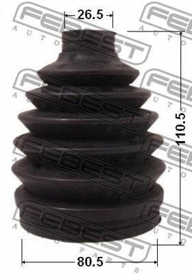 FEBEST 2011-20 Toyota Camry Boot Outer CV Joint Kit 80.5x110.5x26.5 0217P-J1016