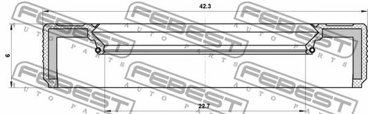 FEBEST General Motors Shaft Seal Manual Trans Main Shaft 95LBY-24420606R