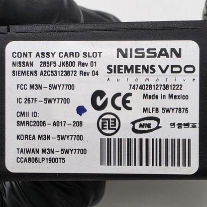 2007-2015 Infiniti G37 Controller Assy-Card Slot 285F5JK600