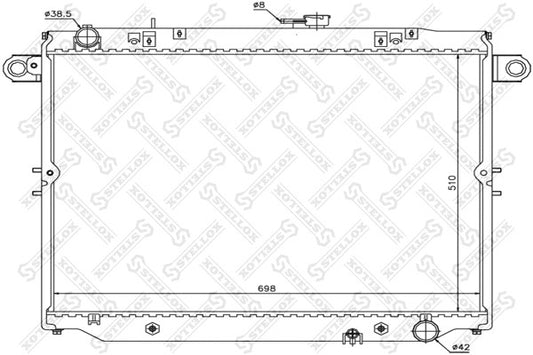STELLOX 1998-2007 Toyota Land Cruiser Radiator Assembly 16400-50212