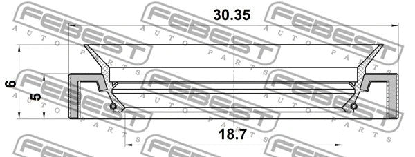 FEBEST BMW Steering Rack Oil Seal 95GAY-20300506X