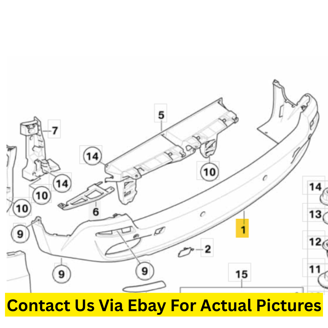 2009 BMW X5 Rear Bumper Trim Panel Used OEM 51127178280
