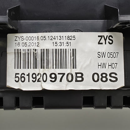 2013-2014 Volkswagen Passat COMB.INSTRUMENT. 561920870B