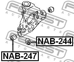 FEBEST 2008-2014 INFINITI G37 Rear Knuckle Bushing NAB-247