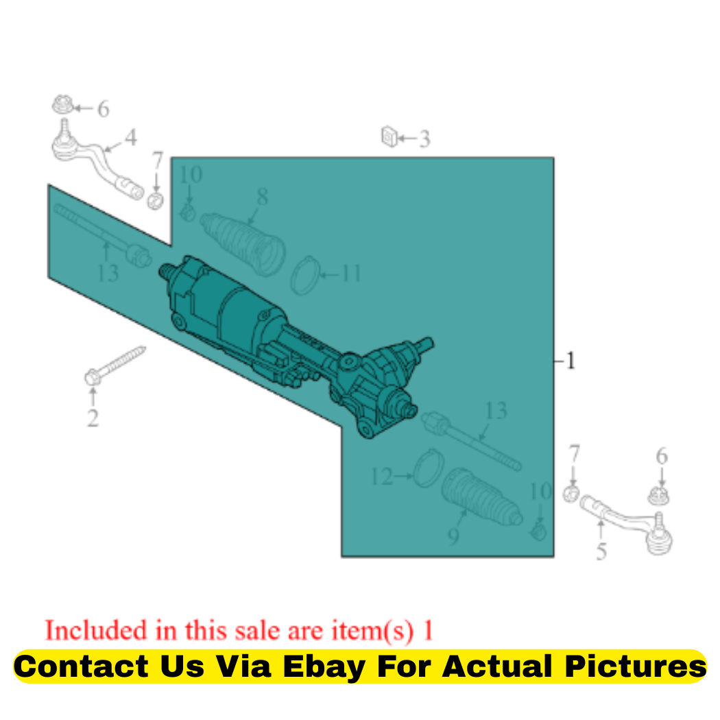 2013 Audi Q5 Rack and Pinion Steering Gear Used OEM 8R1423055BL