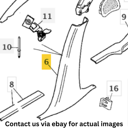 2000 Jaguar B/C-Pillar Lower Post Finisher Pair (LH & RH) Used OEM XR81440AGM